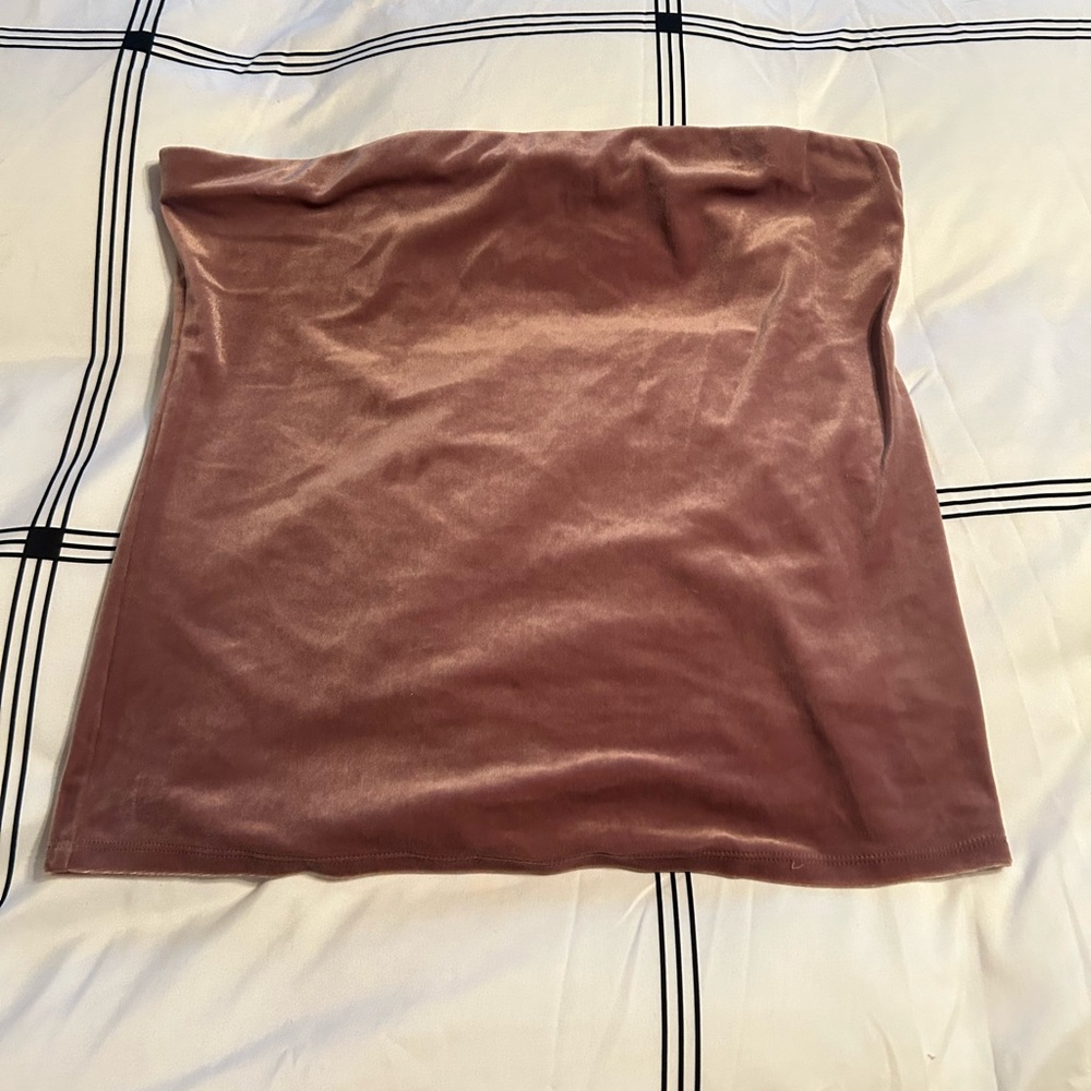 Express Pink Velvet Mini Skirt